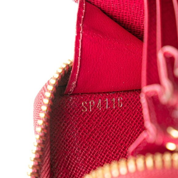 LOUIS VUITTON Red Monogram Leather Wallet - Picture 6 of 7